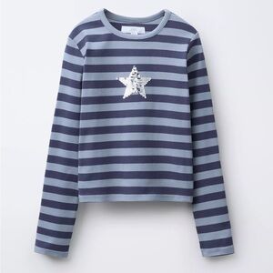ZARA Kids Embroidered Sequin T-Shirt